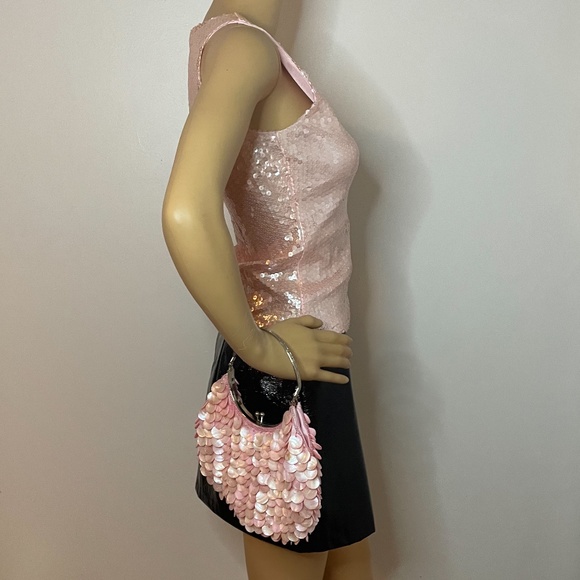 Vintage Oscar de la renta pink sequin tank top! - Picture 10 of 11